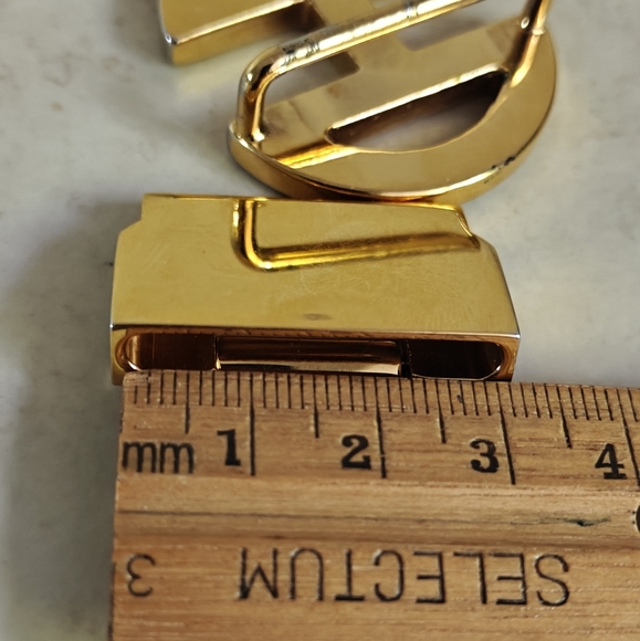 Authentic Celine Logo Gold Metal Belt Buckle - Picture 6 of 10